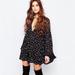 Free People Dresses | Free People Beck Boho Chic Floral Mini Dress | Color: Black/Red | Size: S