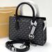 Michael Kors Bags | Michael Kors Sheila Small Faux Saffiano Leather Satchel Black/Silver | Color: Black/Silver | Size: Small 9.25"W 6.25"H 3.5"D