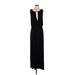 Rolla Coster Cocktail Dress Plunge Sleeveless: Black Solid Dresses - Women's Size Small