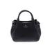 Nanette Lepore Leather Satchel: Pebbled Black Solid Bags