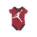 Air Jordan Short Sleeve Onesie: Burgundy Solid Bottoms - Size 24 Month