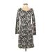 Tahari by ASL Casual Dress: Gray Baroque Print Dresses - New - Women's Size X-Small