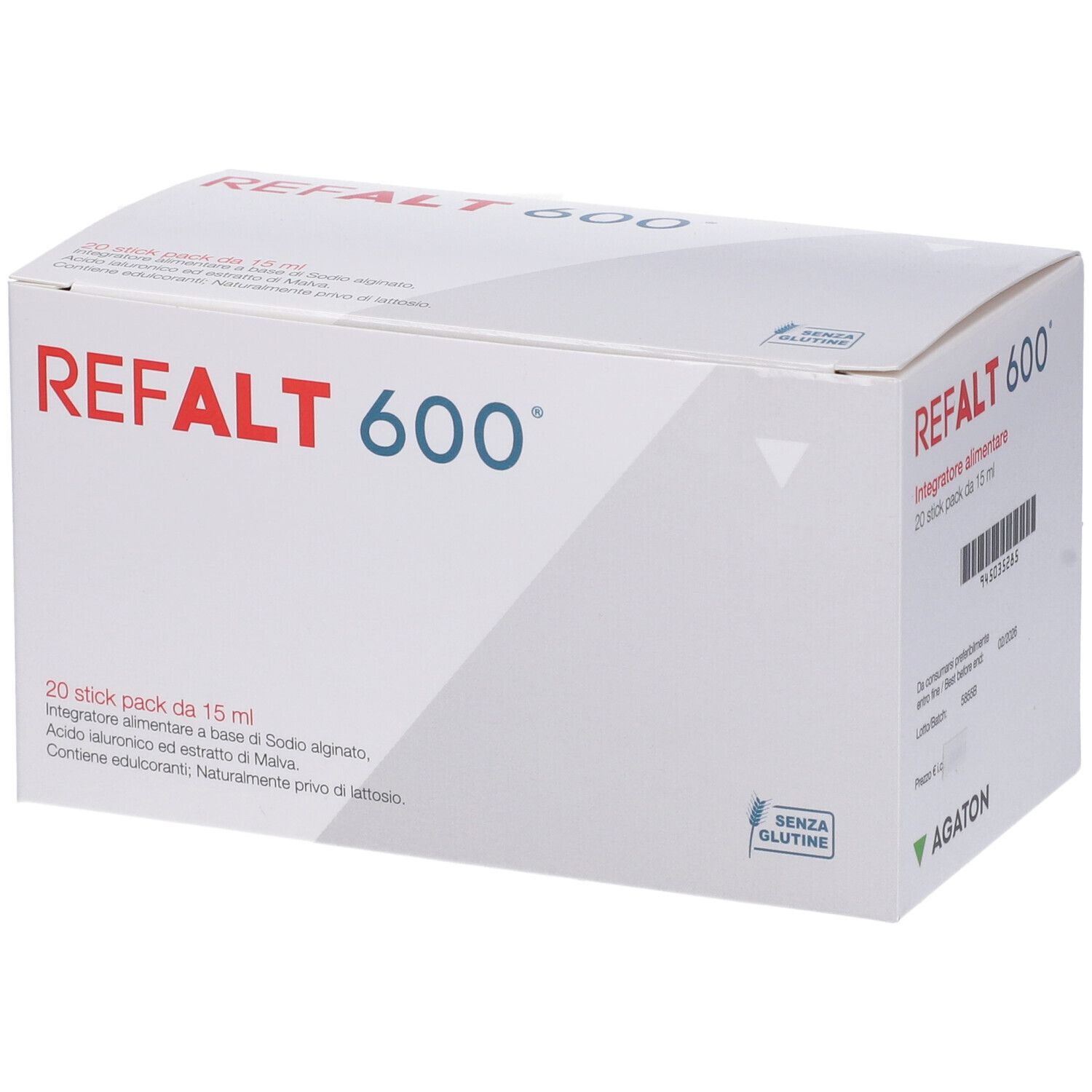 Refalt 600 in Stick Pack 20x15 ml Gel orale