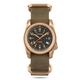BODERRY Men's Watch Bronze Automatic Field Watch 40mm Military Watch Date Function 100M Waterproof with Genuine Leather Strap Japanese Mechanical Movement & Screw Down Crown—Voyager