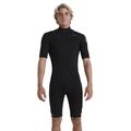 Quiksilver 2/2mm Everyday Sessions - Short Sleeve Chest Zip Springsuit for Men - Short Sleeve Chest Zip Springsuit - Men - MS - Black