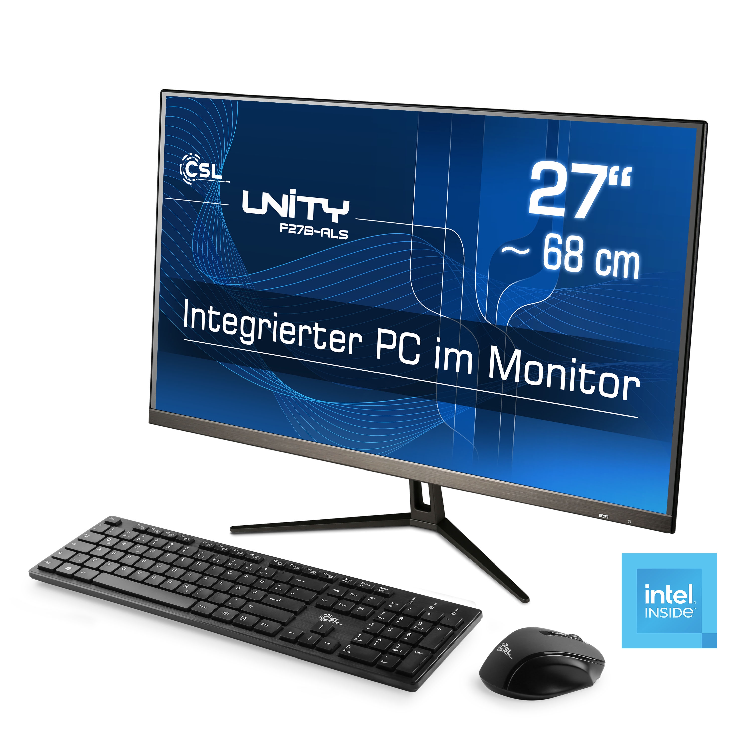 CSL All-in-One PC "Unity F27-ALS N200 Windows 11", schwarz, Windows 11 Home,64bit, 8 GB RAM 512 GB SSD, Desktop-PCs Image