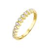 Fingerring DIAMONDS BY ELLEN K. "Gold 375 zweifarbig mit 11x Diamant 0,10ct." Gr. 19, gelb (gelb, weiß), Fingerringe, Damen, 019 (60,0), 0,10 ct P3 = leicht erkennbare Einschlüsse, Gold
