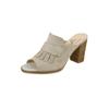 Pumps LEI BY TESSAMINO "Ilva", Damen, Gr. 41, beige, Leder, casual, Schuhe Damenschuh Pantolette High Heel, mit Blockabsatz