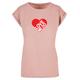 T-Shirt MERCHCODE "Merchcode Damen Ladies Beatles - Love me do T-Shirt" Gr. M, rosa (duskrose) Herren Shirts Print