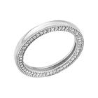 Fingerring CELESTA "Silber 925 rhodiniert mit 104 weißen Zirkonia-Steinen" Gr. 18, silber (silbergrau, weiß), Fingerringe, Damen, 056 (17,8), Silber 925 (Sterlingsilber)