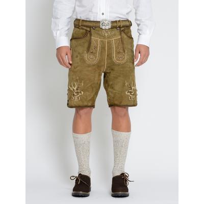 Trachtenhose JCC "31023200", Herren, Gr. 58, Normalgrößen, beige (sand), Obermaterial: 100% Ziegenvelours; Schnalle aus Metall, Hosen Image