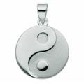 Kette mit Anhänger ADELIA´S "925 Silber Ying Yang Ø 15,8 mm" Halsketten Gr. Silber 925 (Sterlingsilber), silberfarben (silber) Damen Ketten mit Anhänger