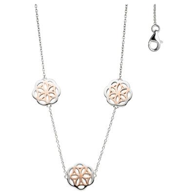 Collier JOBO, silber (silber 925), Halsketten, Damen, Silber 925 (Sterlingsilber), L: 42cm, 925 Silber bicolor vergoldet Image