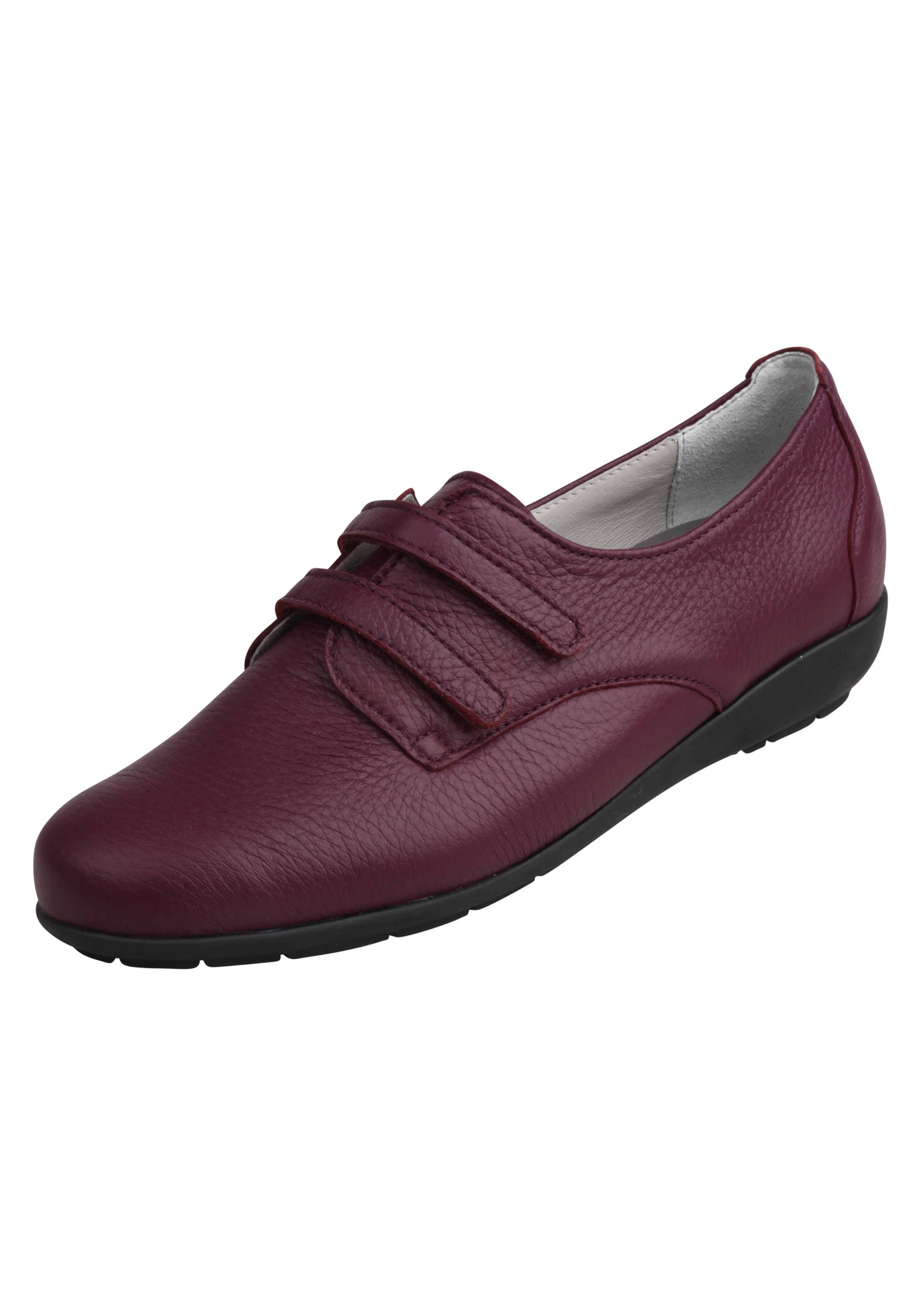 Slipper NATURAL FEET "Kletter Frieda", Damen, Gr. 44, lila (violett), Leder, Schuhe, aus flexiblem Hirschleder