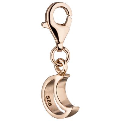 Charm-Einhänger JOBO "Mond", rosa (roségoldfarben), Charms, Damen, Silber 925 (Sterlingsilber), 925 Silber roségold verg