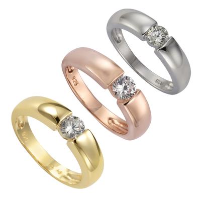 Spannring ZEEME "925 Sterling Silber Zirkonia weiß" Gr. 56, weiß, Fingerringe, Damen, 56, Silber 925 (Sterlingsilber) Image