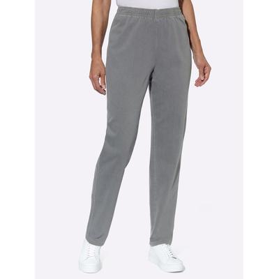 Schlupfjeans CLASSIC BASICS, Damen, Gr. 40, Normalgrößen, grau (grau denim), 81% Baumwolle, 17% Polyester, 2% Elasthan, unifarben, lang, Jeans Image
