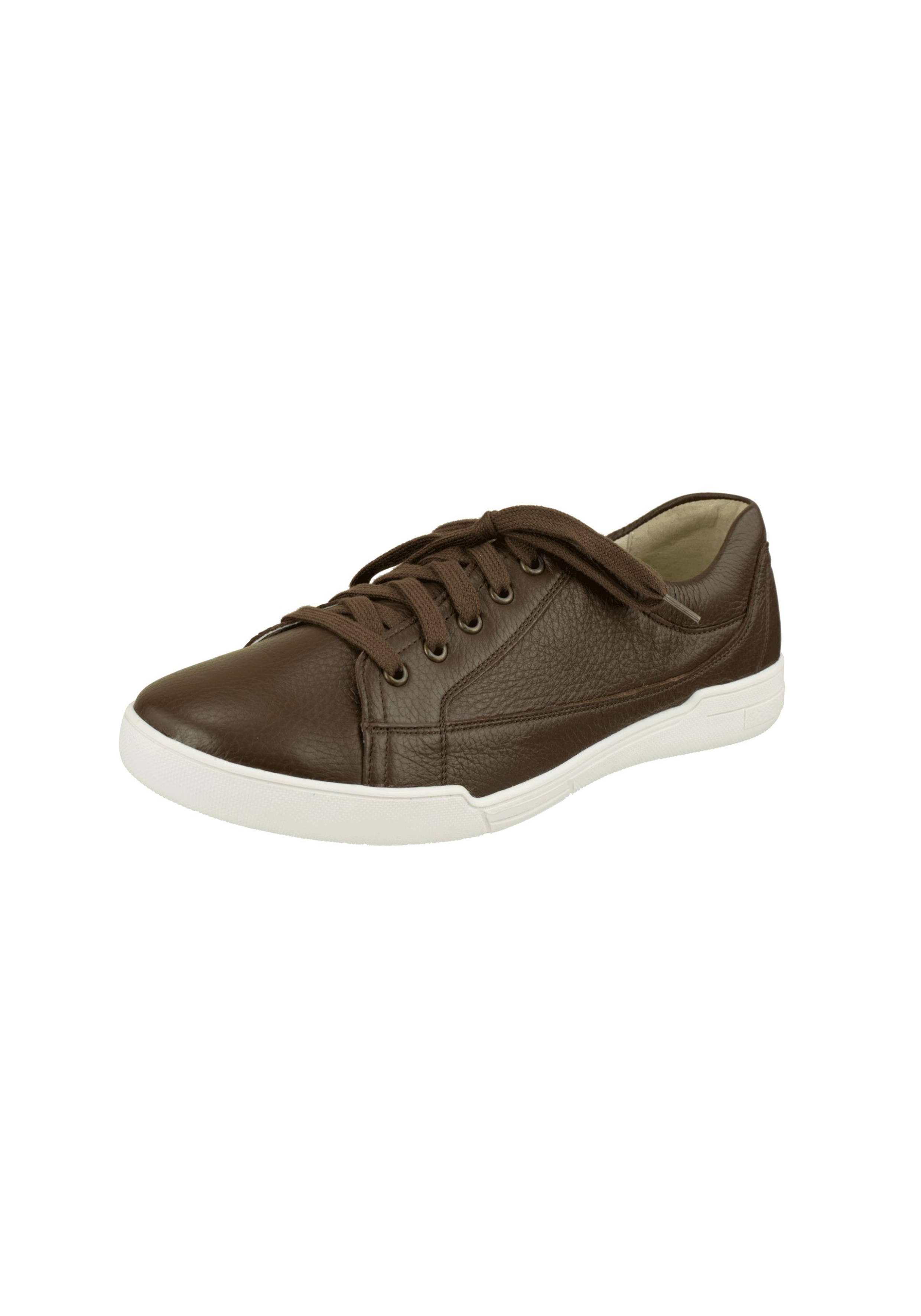 Schnürschuh NATURAL FEET "Sandro", Herren, Gr. 41, braun (dunkelbraun), Leder, Schuhe, mit hohem Tragekomfort