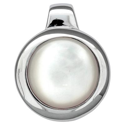 Ketten-Anhänger VIVANCE "925/- Sterling Silber rhodiniert Perlmutt", weiß, Schmuckanhänger, Damen, ONE-SIZE, Silber 925 (Sterlingsilber), 3,6 g Image