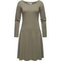 A-Linien-Kleid RAGWEAR "Appero", Damen, Gr. XXL (44), Normalgrößen, grün (olivgrün), Material: 70% Baumwolle, 30% Polyester, Basic, A-Linie ca. Mitte Oberschenkel, Rundhals, Langarm Ärmel ohne Ärmelschlitz abgesteppte Kante, Kleider, Stylisches...