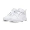 Sneaker PUMA "REBOUND V6 MID AC+ PS", Kinder, Gr. 28, weiß (puma weiß, cool light gray), Synthetik, sportlich, Schuhe