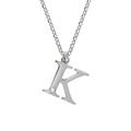 Kette mit Anhänger DIAMONDS BY ELLEN K. "Silber 925 mit 1x Diamant 0,008ct. Buchstabe K", weiß, Halsketten, Damen, 45 + 3cm, 0,008 ct, Silber 925 (Sterlingsilber), L: 48cm B: 12.0mm, glänzend, B:12.0mm