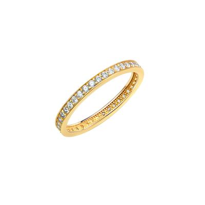 Fingerring "375 Gold Zirkonia weiß Memoirering" Gr. 52, gelb (gelb, weiß), FASCINATION BY ELLEN K., Fingerringe, Damen, 052 (16,6), Gold Image