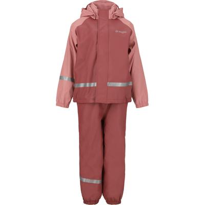 Regenanzug ZIGZAG "Augus", Kinder, Gr. 128, rosa (rosa, rot), 100% Synthetik, mehrfarbig, casual, Sportanzüge, mit wärmendem Fleece-Futter Image