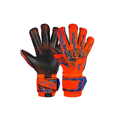 Torwarthandschuhe REUSCH "Attrakt Gold X Evolution GluePrint" Gr. 8,5, orange (orange, blau) Damen Handschuhe Sporthandschuhe