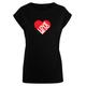 T-Shirt MERCHCODE "Merchcode Damen Ladies Beatles - Love me do T-Shirt" Gr. M, schwarz (black) Herren Shirts Print