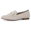 Slipper GABOR, Damen, Gr. 37, beige (hellbeige), Ziegenveloursleder, unifarben, elegant, Schuhe, Loafer, Halbschuh, Businessschuh mit edler Zierschnalle