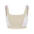 Bügel-BH URBAN CLASSICS "Urban Classics Damen Ladies Color Block Bra" Gr. XXL, Cup 0, beige (softseagrass, white, lilac) Damen BHs Sport-BH Bügel-BHs