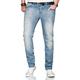 Slim-fit-Jeans ALESSANDRO SALVARINI "ASCatania" Gr. W34 L36, Länge 36, blau (as, 162, mittelblau used) Herren Jeans Slim Fit