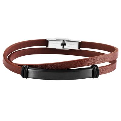 Edelstahlarmband ADELIA´S "Herren Armband aus Edelstahl 42 cm", schwarz, Armbänder, Herren, 42, Edelstahl