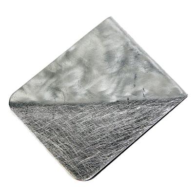 Brosche DEMARIE "Kragenklemme aus Aluminium gebürstet + gewolkt", grau, Broschen, Damen, Metall, Brosche