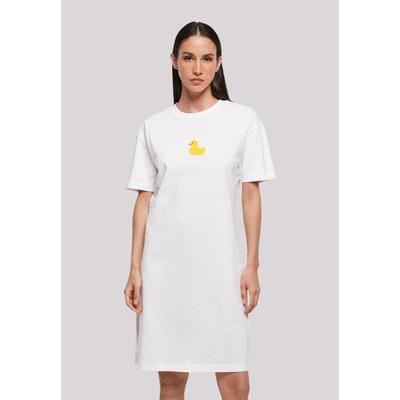 Shirtkleid F4NT4STIC "Ente Gelb", Damen, Gr. 3XL, weiß, Obermaterial: 100% Baumwolle, casual, oversize, Rundhals, Kurzarm ohne Bündchen, Kleider, Print Image