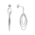 Paar Ohrstecker VIVANCE "925 Silber rhodiniert", weiß, Ohrringe, Damen, ONE-SIZE, Silber 925 (Sterlingsilber), Ohrhänger