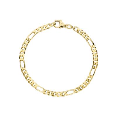 Goldarmband JOBO, gelb (gelbgold 585), Armbänder, Damen, Gelbgold 585, Figaroarmband 585 Gold 21 cm