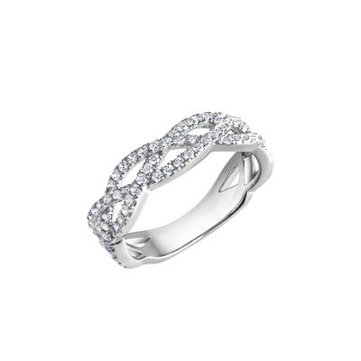 Fingerring ZEEME "Silber 925 rhodiniert mit Zirkonia weiß" Gr. 18,5, weiß (weiß, weiß), Fingerringe, Damen, 058 (18,5), 