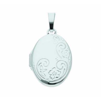 Kette mit Anhänger ADELIA´S "925 Silber Medaillon Anhänger", silber, Halsketten, Damen, Silber 925 (Sterlingsilber), Schmuckset - Set mit Halskette Image