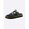 Pantolette HEINE, Damen, Gr. 38, schwarz, Rindsleder, Glattleder, modisch, Schuhe