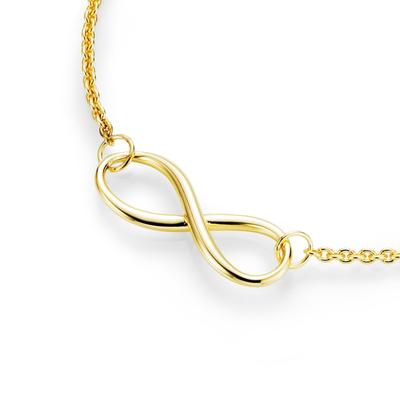 Collier SMART JEWEL "filigran mit Infinity - Zeichen, Silber 925", gold, Halsketten, Damen, 45cm, Silber 925 (Sterlingsilber) Image