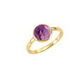 Fingerring CELESTA "375 Gold mit Amethyst" Fingerringe Gr. 058 (18,5), Gold, gelb (gelb, lila) Damen Fingerringe