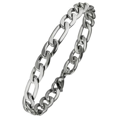 Armband JOBO, silber (edelstahlfarben), Armbänder, Herren, Edelstahl, Edelstahl 21 cm