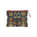 Cynthia Vincent Clutch: Brown Baroque Print Bags