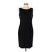 J.Crew Casual Dress - Sheath Scoop Neck Sleeveless: Black Print Dresses - Women's Size 12 Petite