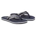 Zehentrenner TOMMY HILFIGER "HILFIGER BEACH SANDAL" Gr. 36, blau (dunkelblau) Damen Schuhe Strandschuhe