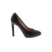 Giuseppe Zanotti Heels: Slip-on Stilleto Cocktail Party Black Print Shoes - Women's Size 38.5 - Almond Toe