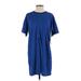 Rag & Bone Casual Dress - Shift Crew Neck Short sleeves: Blue Print Dresses - Women's Size Small