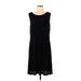 Citiknits Casual Dress - Mini Scoop Neck Sleeveless: Black Print Dresses - Women's Size Large